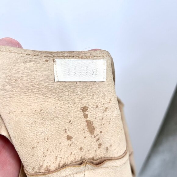 VINTAGE ILLIA SUPER SOFT SUEDE LEATHER TAN TIE FRONT JACKET - Small-Medium - Picture 8 of 11